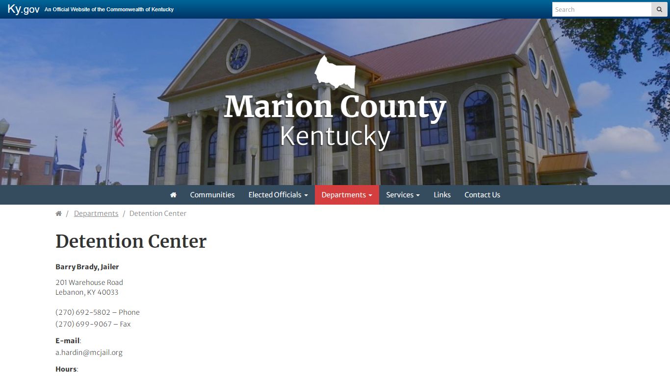 Detention Center - Marion County Kentucky